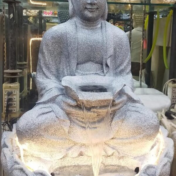 Grey Buddha fountain