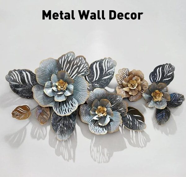 grey rose metal decor