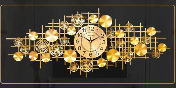 new long golden metal clock