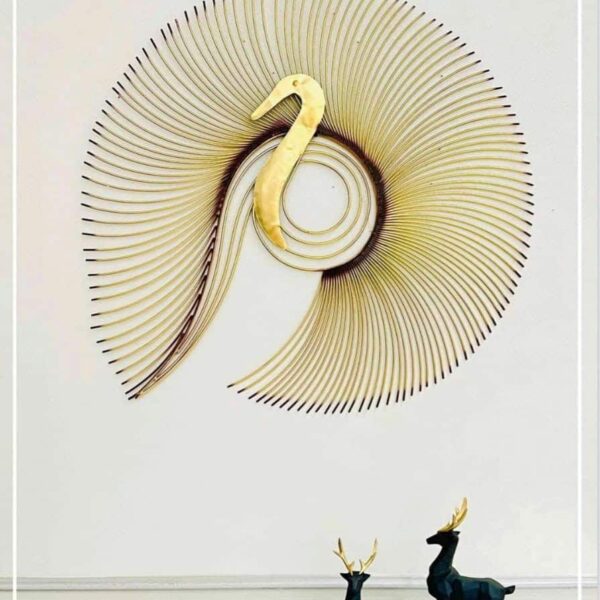led peacock wall decor