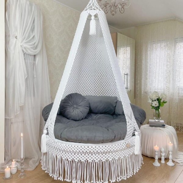 Macramé swing white