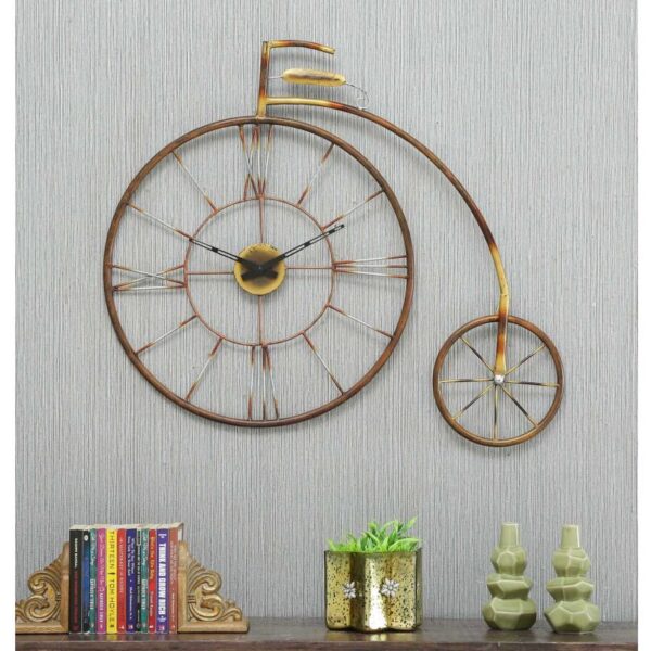 cycle wall decor metal clock