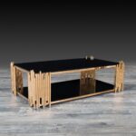 Metal glass top Center Table